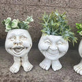 Grappige Gezicht Hars Vetplant Planter - GigglePot