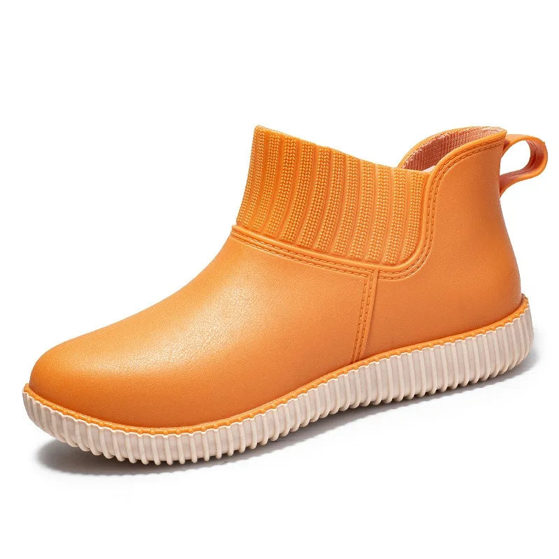 Dames Regenlaarzen waterdicht met gebreide schacht & antislipzool – Liora