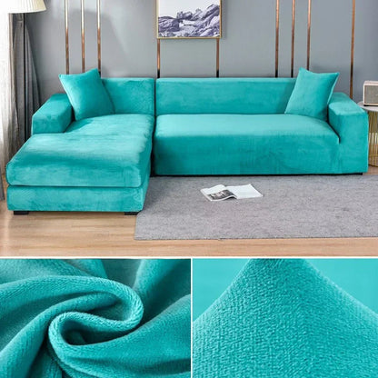 Stretch Fluwelen Bankhoes met Luxe Afwerking – Sofina