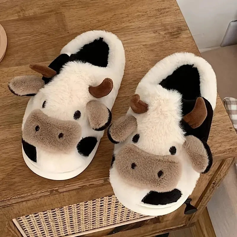 Pluche Pantoffels in Koe Design – PlushCow