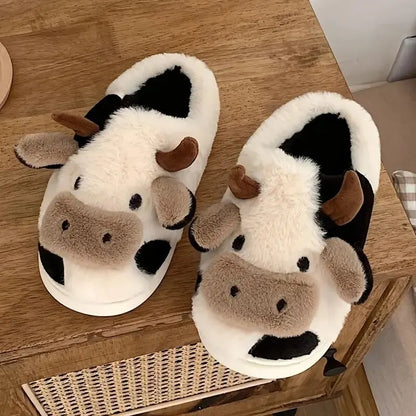 Pluche Pantoffels in Koe Design – PlushCow