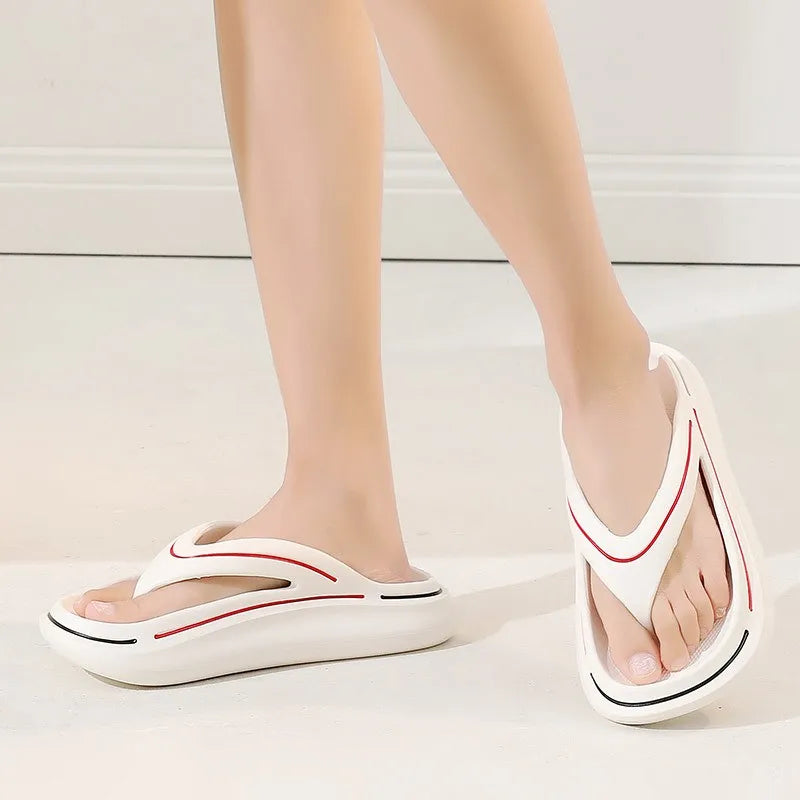 Witte Ultralichte Uuniseks Zomerslippers met Memory Foam Zool – Jureo