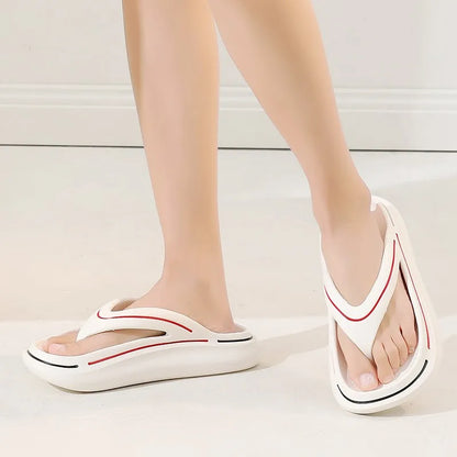 Witte Ultralichte Uuniseks Zomerslippers met Memory Foam Zool – Jureo
