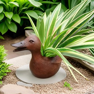 Eendenstandbeeld Bloempot - QuackyPlanter