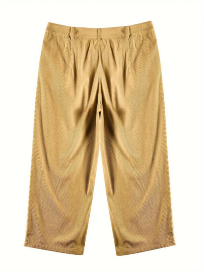 Dames Corduroybroek met hoge taille en rechte pasvorm – Elvira