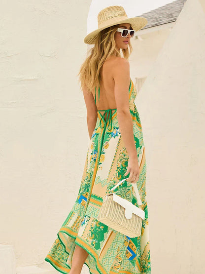 Luchtige & Stijlvolle Boho Maxi Jurk met Halternek - Naya
