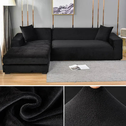 Stretch Fluwelen Bankhoes met Luxe Afwerking – Sofina
