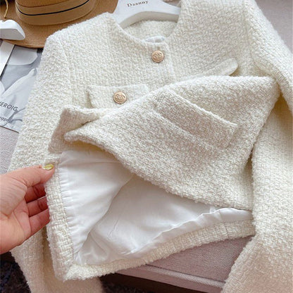 Dames Tweedjas met Ronde Halslijn – Celeste