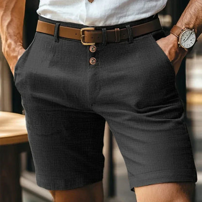 Ademende & Vintage Slim-Fit Heren Zomershorts – Lennart