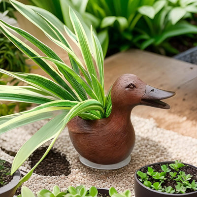 Eendenstandbeeld Bloempot - QuackyPlanter