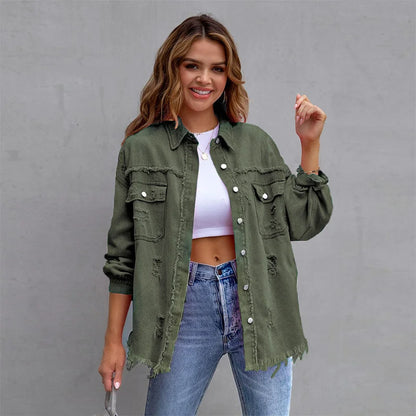 Boho dames spijkerjack met Ibiza-flair & slim fit voor voorjaar/zomer – Yara