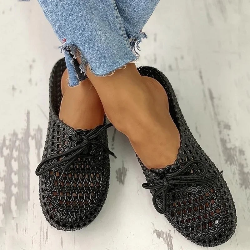 Ademende Dames Outdoor Loafers met Open Tenen - Linaya