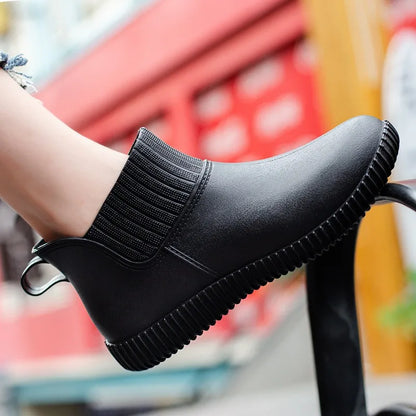 Dames Regenlaarzen waterdicht met gebreide schacht & antislipzool – Liora