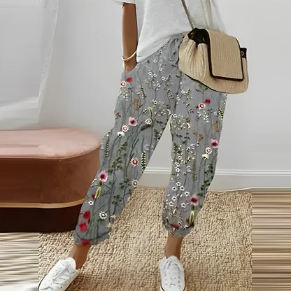 Boho Damesbroek met Bladprint – Selina
