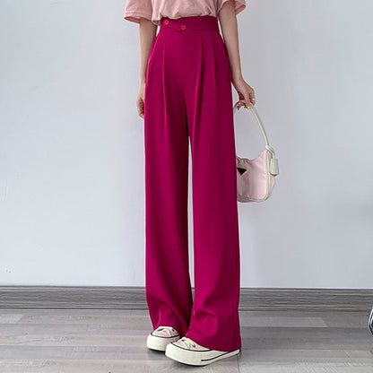 Casual Hoge Taille Damesbroek met Wijde Pijpen - Emilia