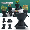 Handgemaakte Keramische Vetplant Planter met Afvoergat - TerraCotta