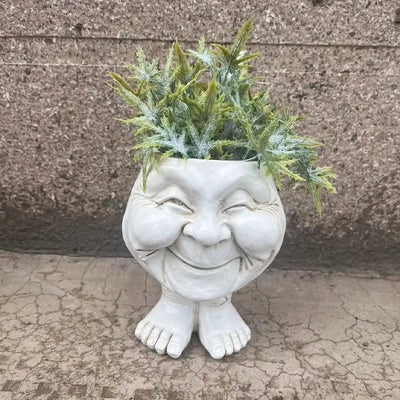 Grappige Gezicht Hars Vetplant Planter - GigglePot