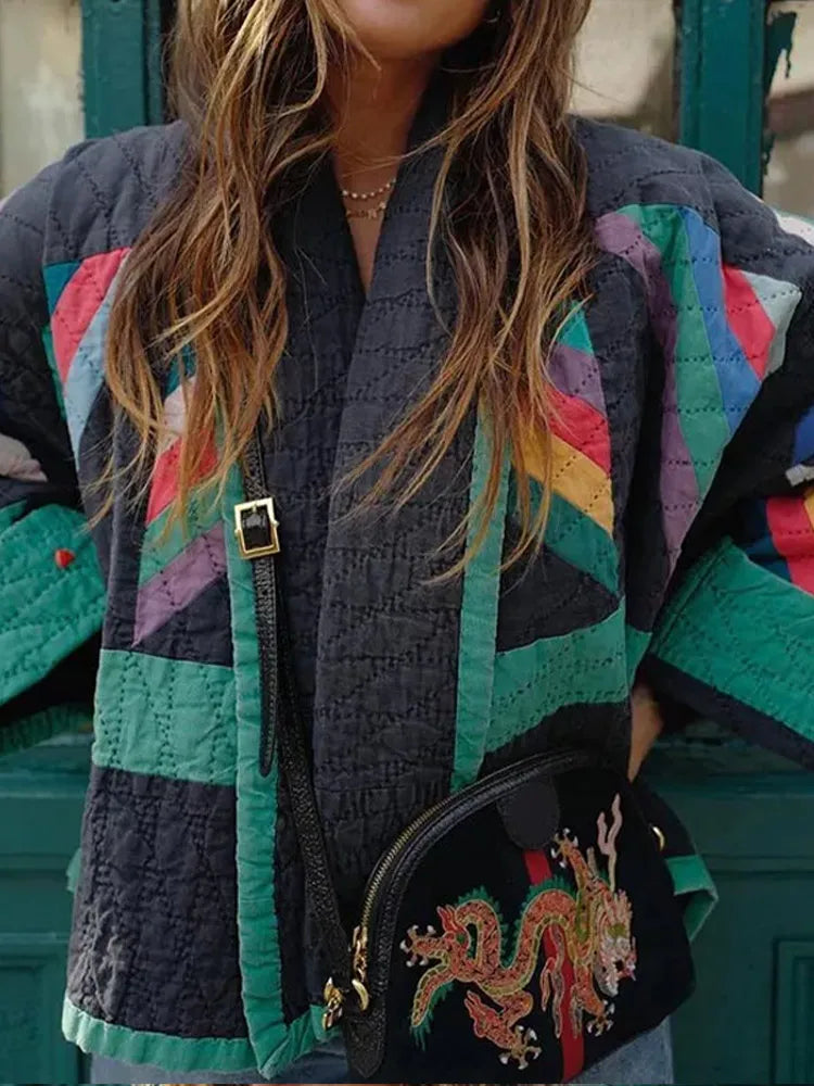 Gestreepte Damesjas voor de Herfst – Amélie