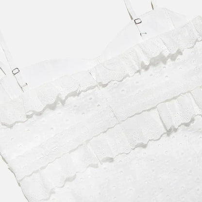 Stijlvolle Witte Geborduurde Maxi Jurk – Alina