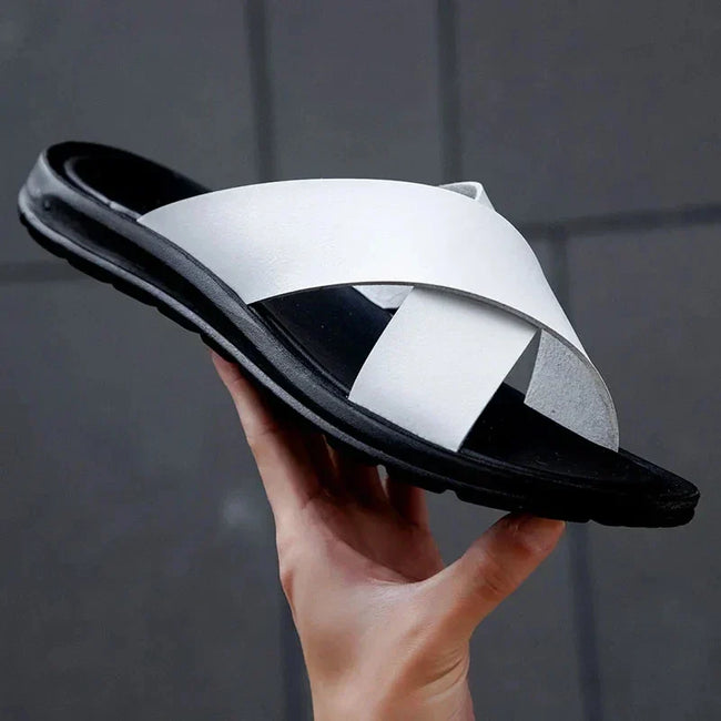 Italiaanse Leren Herenslippers - Lorenzo