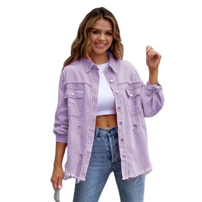 Boho dames spijkerjack met Ibiza-flair & slim fit voor voorjaar/zomer – Yara