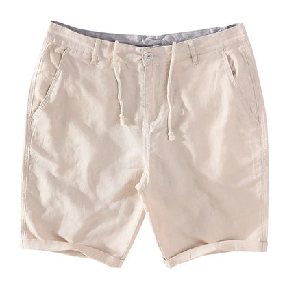 Herenshorts van Linnen-Katoen met Knoopsluiting - Sandro