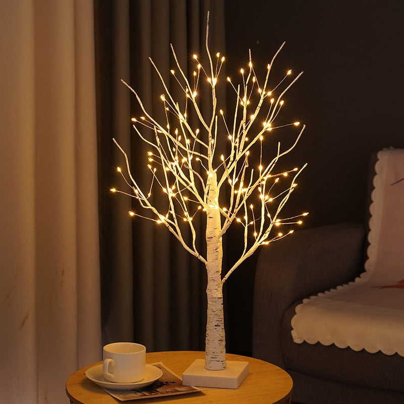 Verlichte Scandinavische Berk - LumiBirch