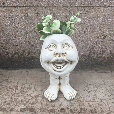 Grappige Gezicht Hars Vetplant Planter - GigglePot