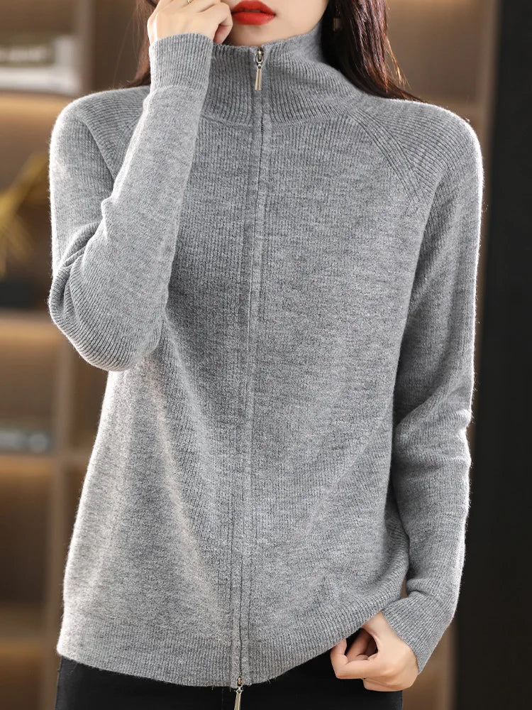 Dames Vest met Dubbele Rits – Celeste