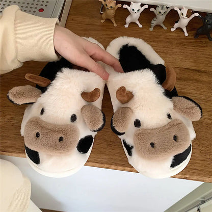 Pluche Pantoffels in Koe Design – PlushCow