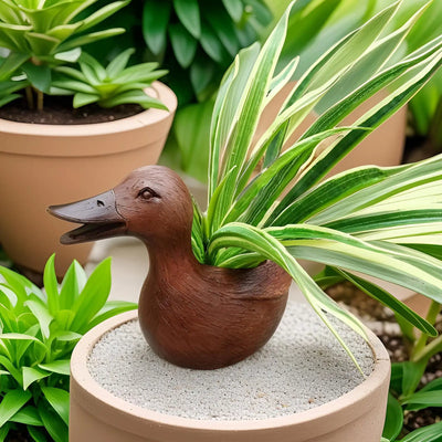 Eendenstandbeeld Bloempot - QuackyPlanter