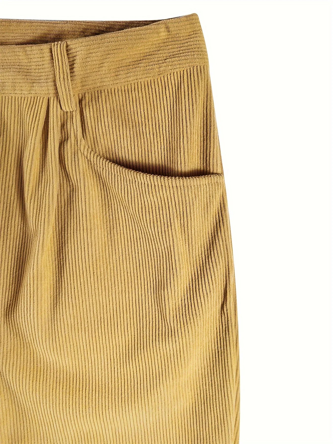 Dames Corduroybroek met hoge taille en rechte pasvorm – Elvira