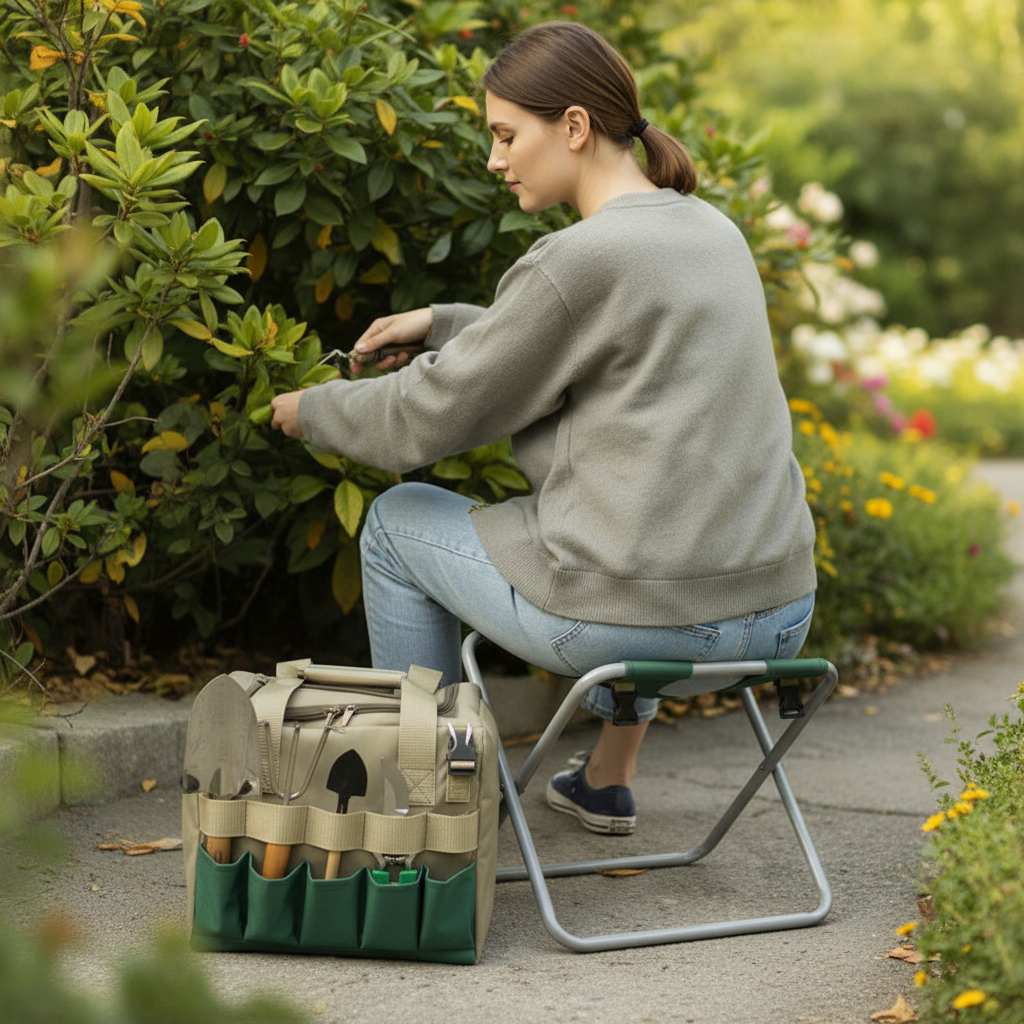 Stahlrahmen Klapphocker Aus Stoff - FieldBuddy