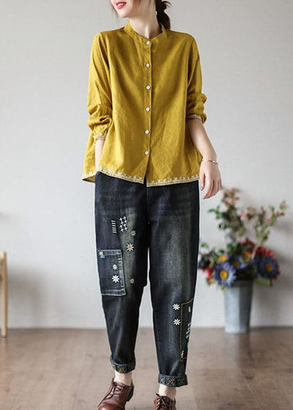 Dames Geborduurde Herfsttop – Yara