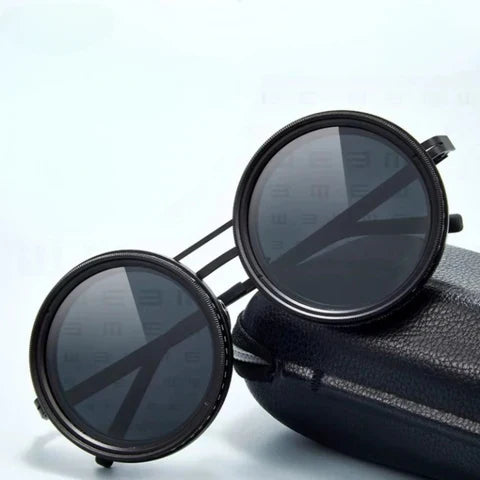 Handgemaakte zonnebril met verstelbare lensdemping en UV-filter - OptiShade Pro ND9