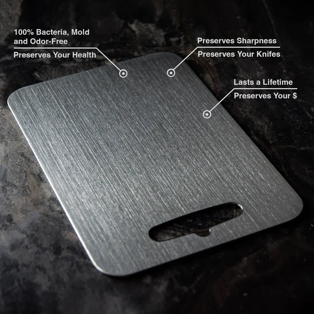 Titanium Snijplank Zonder BPA of Microplastics - PureSteel