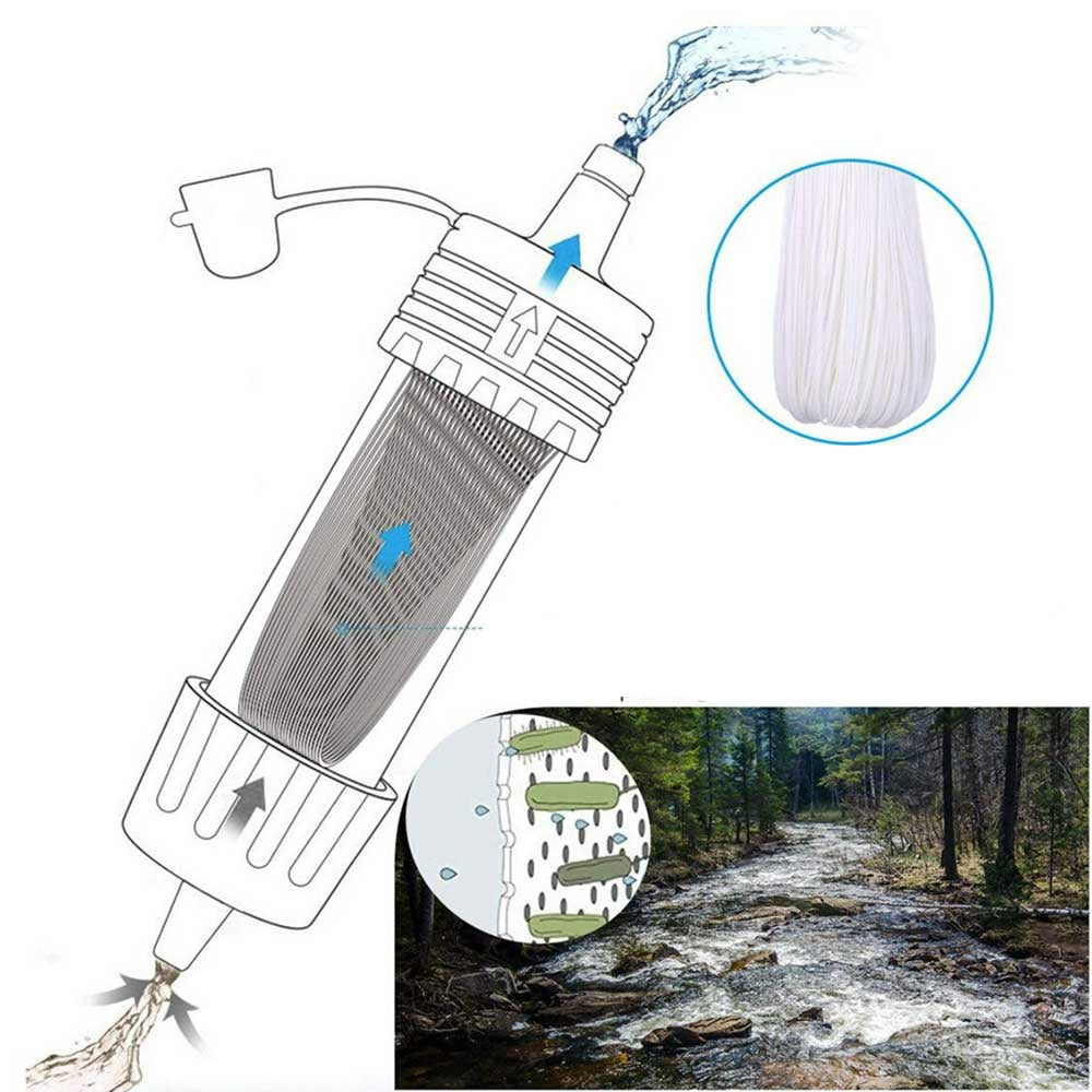 Cankypu Persoonlijke waterfilter Stro 3-traps filtratie Draagbare uitrusting voor drinken Kamperen Wandelen Jagen en paraatheid bij noodsituaties Cankypu Persoonlijke waterfilter Stro 3-traps filtratie Draagbare uitrusting voor drinken Kamperen Wandelen Jagen en paraatheid bij noodsituaties