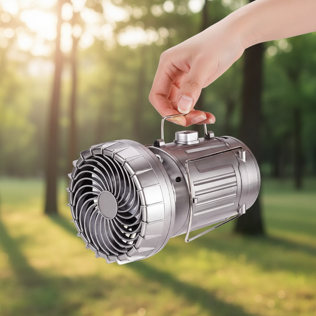 Tragbarer Solarventilator Mit Licht - AventroLight