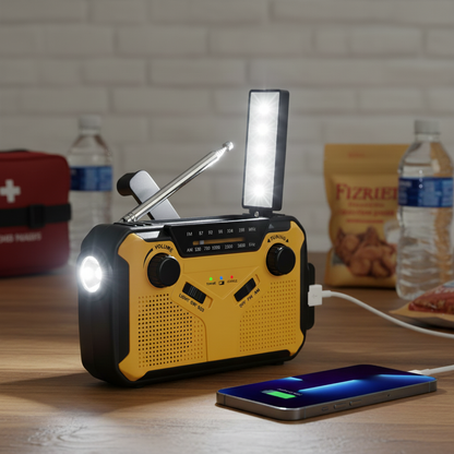 Tragbares Kurbelradio Aus Kunststoff - EmergencyWave