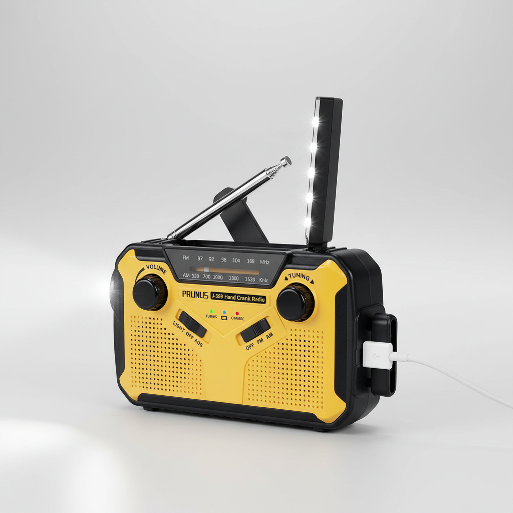 Tragbares Kurbelradio Aus Kunststoff - EmergencyWave