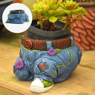 Tuinier Hars Vetplant Pot Sculptuur - GardenBuddy