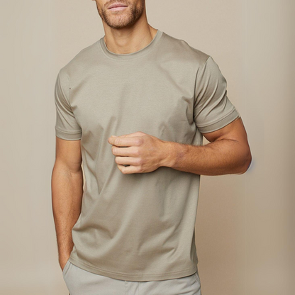 Glanzend & Zacht Heren T-Shirt van Gemerceriseerd Katoen – Leon