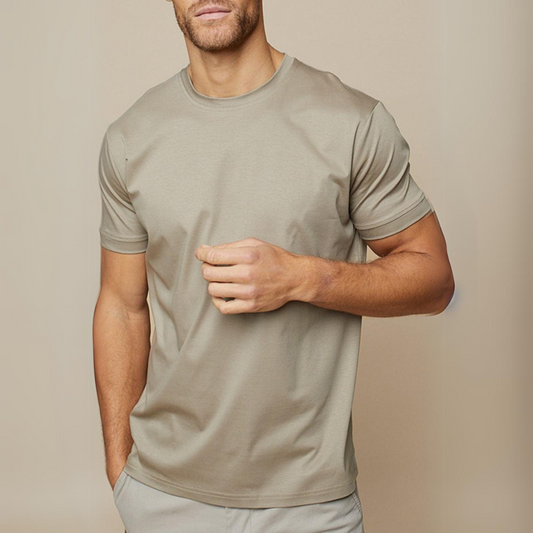 Glanzend & Zacht Heren T-Shirt van Gemerceriseerd Katoen – Leon