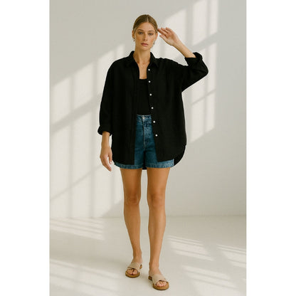 Linnen Dames Blouse met Knoopsluiting – Marise