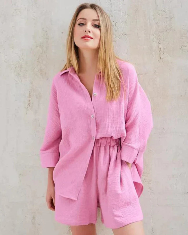 Tweedelige zomercombinatie met structuur dames – Tabea