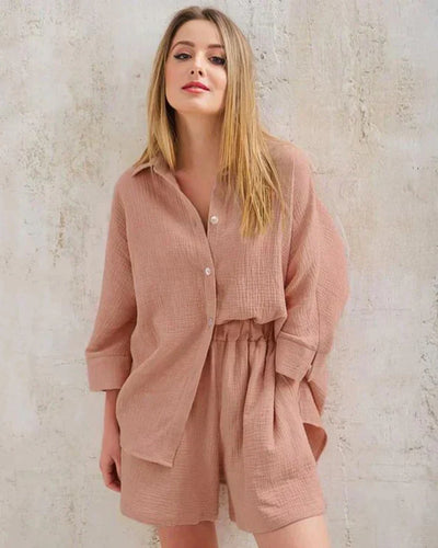 Tweedelige zomercombinatie met structuur dames – Tabea