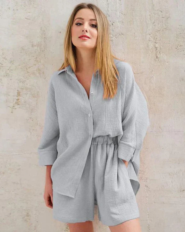 Tweedelige zomercombinatie met structuur dames – Tabea