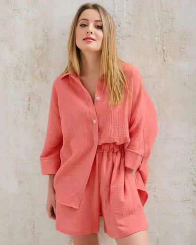 Tweedelige zomercombinatie met structuur dames – Tabea