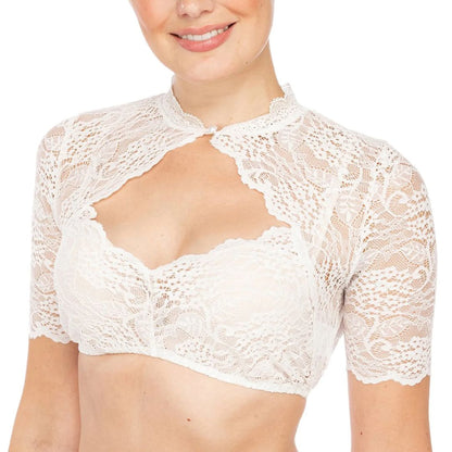 Trendy Dirndlblouse met kant & hartuitsnede voor dames – Alina