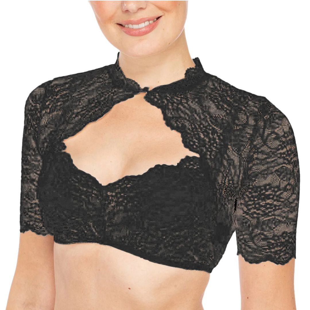 Trendy Dirndlblouse met kant & hartuitsnede voor dames – Alina